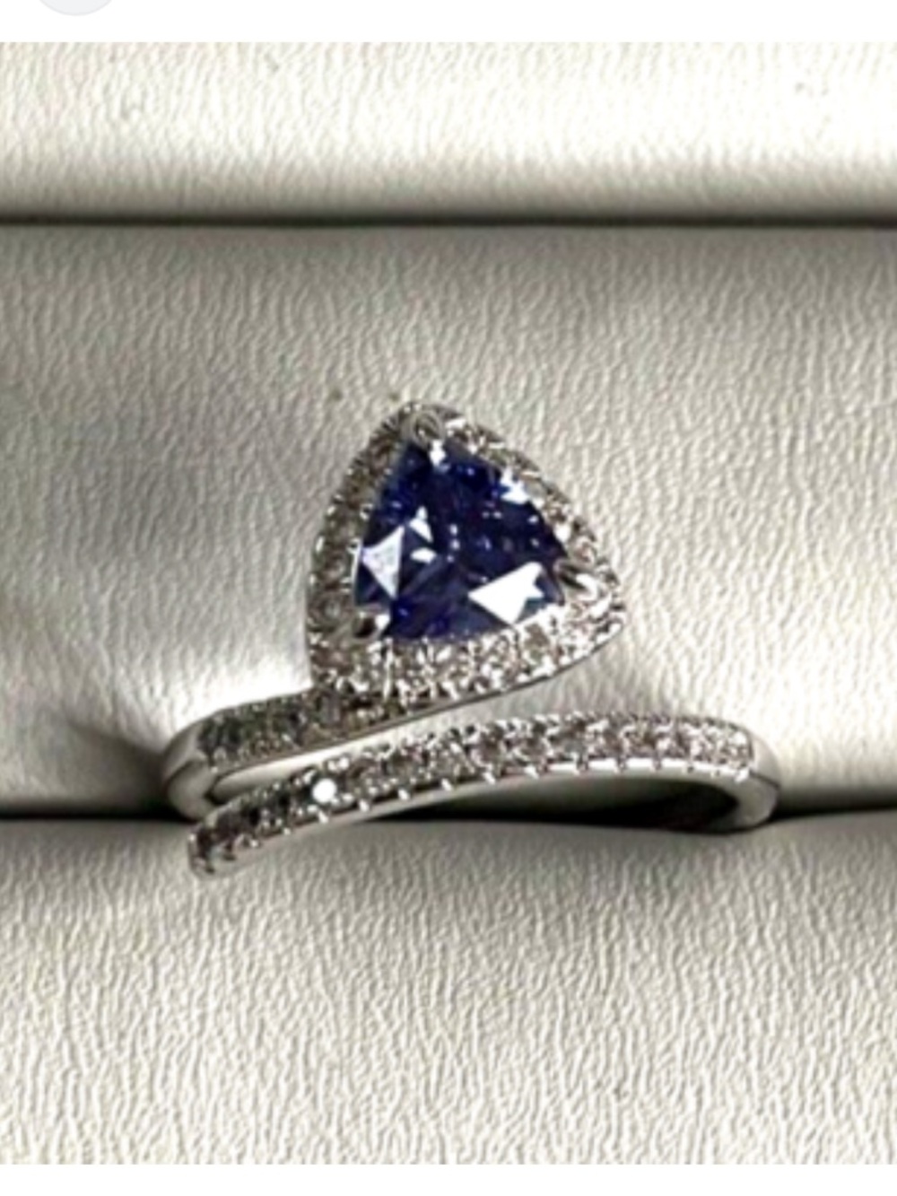 Bomb Party $118 September Birthday  “GLITZY CHIC” Sapphire CZ Sz 6 NEW